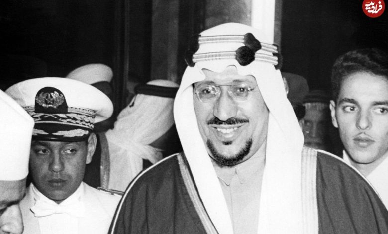 عکس؛ سفر در زمان؛ استقبال «پادشاه دوم عربستان از آخرین پادشاه عراق»؛ سال 1336 عکس؛ سفر در زمان؛ استقبال «پادشاه دوم عربستان از آخرین پادشاه عراق»؛ سال 1336