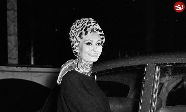 عکس؛ سفر در زمان؛ دیدار «سوفیا لورن 32 ساله با چاپلین 77 ساله»؛ سال 1345