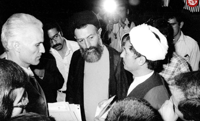 عکس؛ سفر در زمان؛ «هاشمی رفسنجانی در کنار مطهری، بازرگان و بنی صدر در سفر قم»؛ سال 57 عکس؛ سفر در زمان؛ «هاشمی رفسنجانی در کنار مطهری، بازرگان و بنی صدر در سفر قم»؛ سال 57