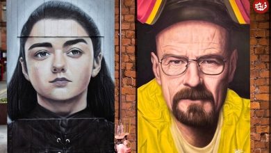 تصاویر؛ هنر خیابانی؛ خلاقیت هنرمند انگلیسی که شخصیت‌های سریال‌ها را روی دیوارهای شهر می‌آورد