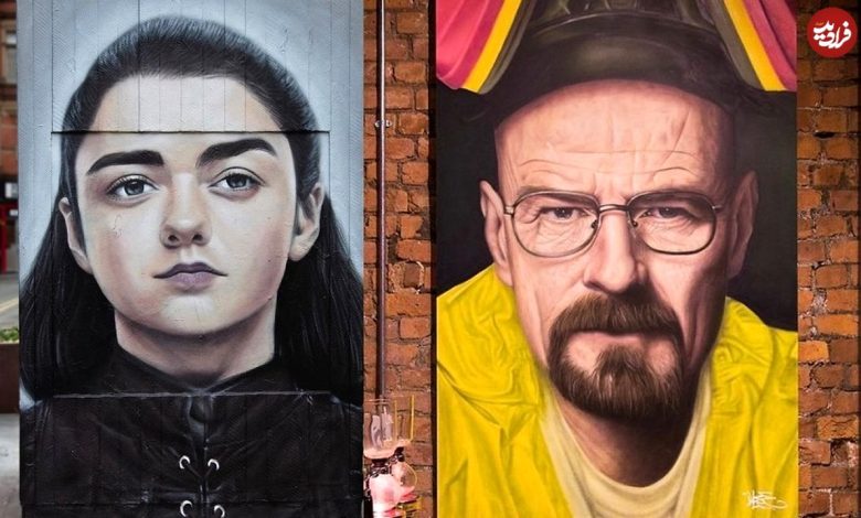 تصاویر؛ هنر خیابانی؛ خلاقیت هنرمند انگلیسی که شخصیتهای سریالها را روی دیوارهای شهر میآورد تصاویر؛ هنر خیابانی؛ خلاقیت هنرمند انگلیسی که شخصیتهای سریالها را روی دیوارهای شهر میآورد