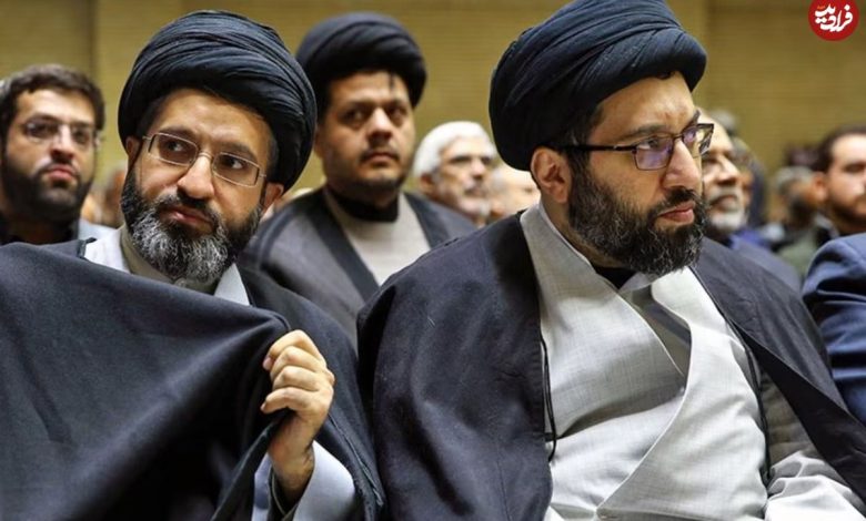 عکس؛ سفر به تاریخ؛ «سید میثم و سید مسعود خامنه‌ای» در مراسم تودیع دولت هاشمی؛ سال 1376