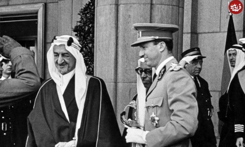 عکس؛ سفر در زمان؛ «پادشاه سوم عربستان و ملک الیزابت» سوار بر کالسکه؛ سال 1346 عکس؛ سفر در زمان؛ «پادشاه سوم عربستان و ملک الیزابت» سوار بر کالسکه؛ سال 1346