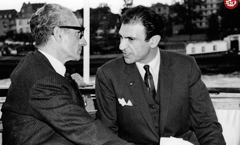 عکس؛ سفر در زمان؛ اردشیر زاهدی در کنار محمدرضا پهلوی و ثریا در یک مراسم؛ سال 34 عکس؛ سفر در زمان؛ اردشیر زاهدی در کنار محمدرضا پهلوی و ثریا در یک مراسم؛ سال 34