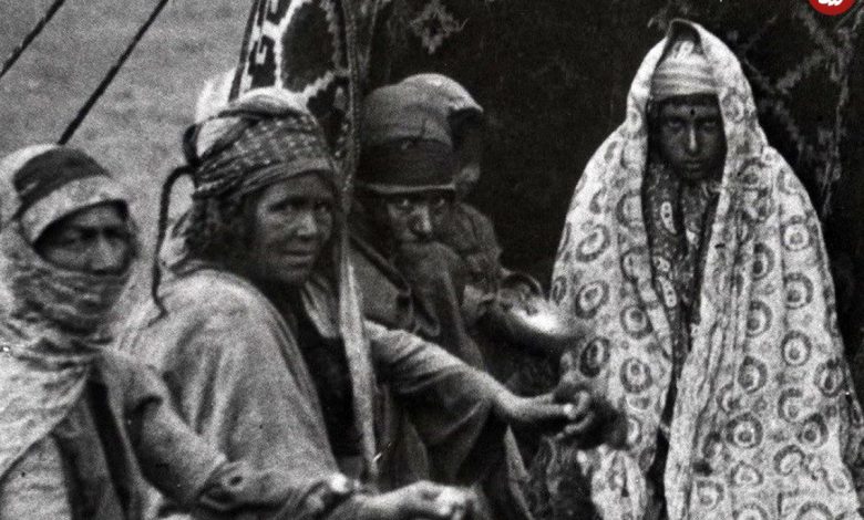 عکس؛ سفر به تاریخ؛ چهرۀ «نادعلی و گل‌خاتون» عروس و داماد عشایری؛ 136 سال قبل