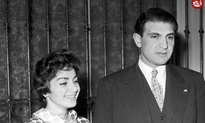 عکس؛ سفر در زمان؛ «شهناز پهلوی و پدر همسرش» در یک مهمانی در پاریس؛ سال 1339