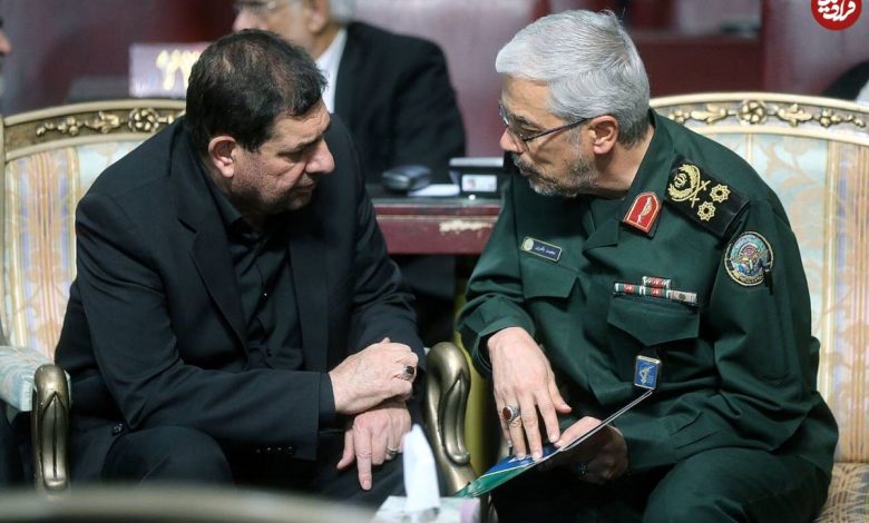 عکس؛ سفر در زمان؛ سرلشکر باقری در حال گفتگو با آیت الله جنتی؛ اواخر دهه ۹۰ عکس؛ سفر در زمان؛ سرلشکر باقری در حال گفتگو با آیت الله جنتی؛ اواخر دهه ۹۰