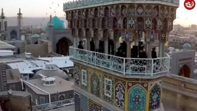 عکس؛ سفر به تاریخ؛ ایوان نقاره‌خانه حرم امام رضا (ع) در دوران پهلوی؛ سال 1352