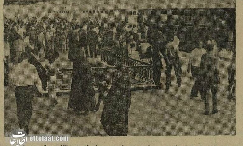 تصاویر؛ سفر به ایران قدیم؛ مردم برای بلیت قطار در راه‌آهن خوابیدند!