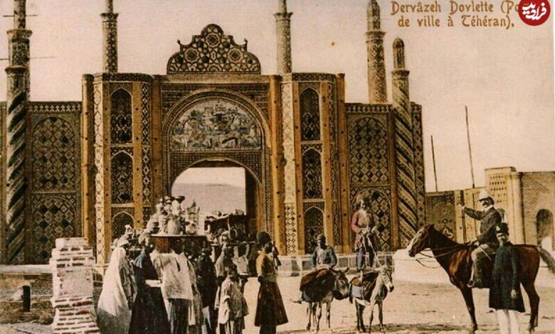 عکس؛ سفر در زمان؛ نمایی بی‌نظیر از دروازه دولت دوره قاجار