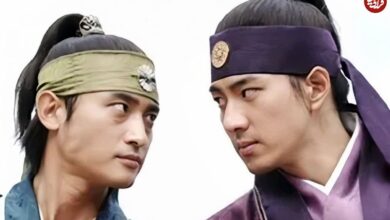 عکس؛ سفر به تاریخ؛ عکس یادگاری «یونگ‌پو و تسو» در پشت‌صحنه سریال «جومونگ»