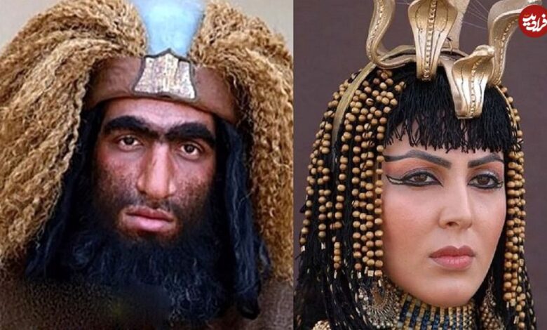 عکس؛ سفر زمان؛ عکس یادگاری «ملکه نفرتیتی» (سریال یوسف پیامبر) با «غول زبیری» (مختارنامه) عکس؛ سفر زمان؛ عکس یادگاری «ملکه نفرتیتی» (سریال یوسف پیامبر) با «غول زبیری» (مختارنامه)