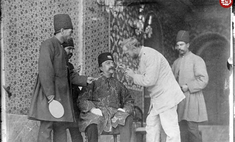 عکس؛ سفر در زمان؛ چشم پزشکی خیابانی به سبک قاجار