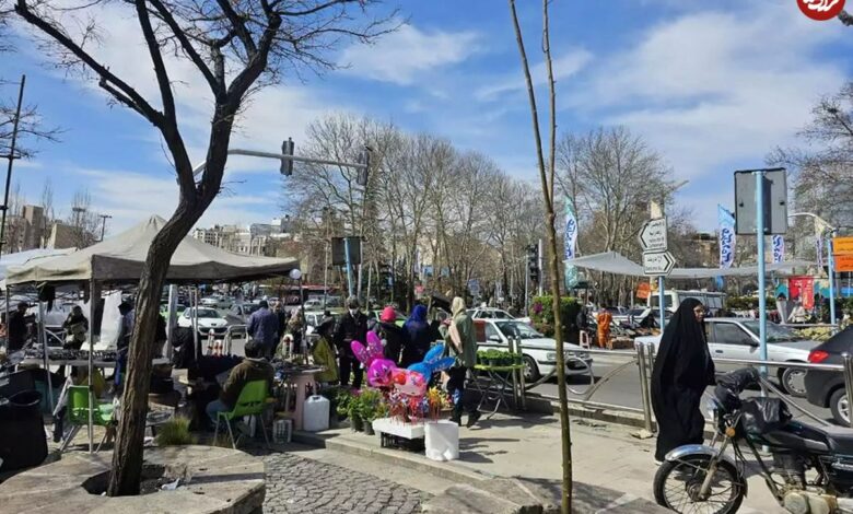 عکس؛ سفر به تاریخ؛ منظرۀ میدان «تجریش» در سال 1352