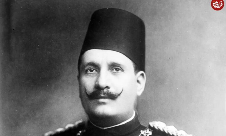 عکس؛ سفر در زمان؛ «ملک احمد فؤاد اول، پادشاه مصر» در کنار همسر اولش ملکه شویکار؛ سال 1274