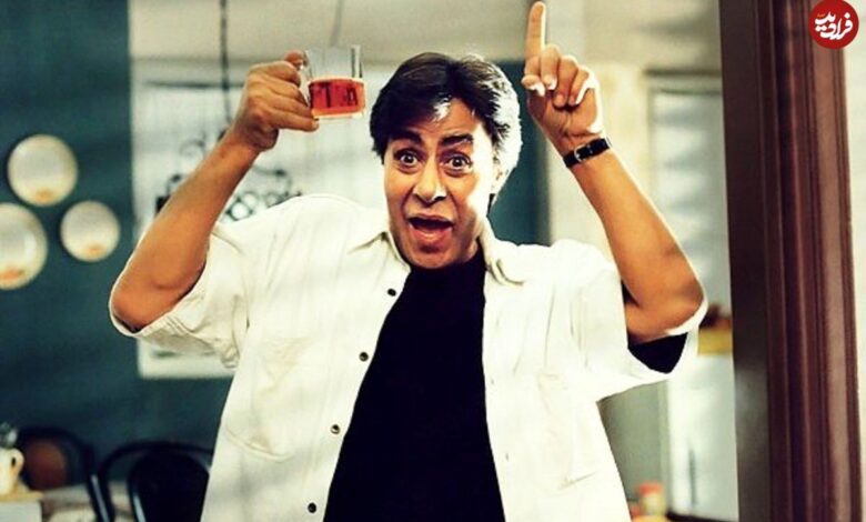 عکس؛ سفر در زمان؛ «امیر تاجیک در کنار خسرو شکیبایی» در جزیره کیش؛ سال 1381