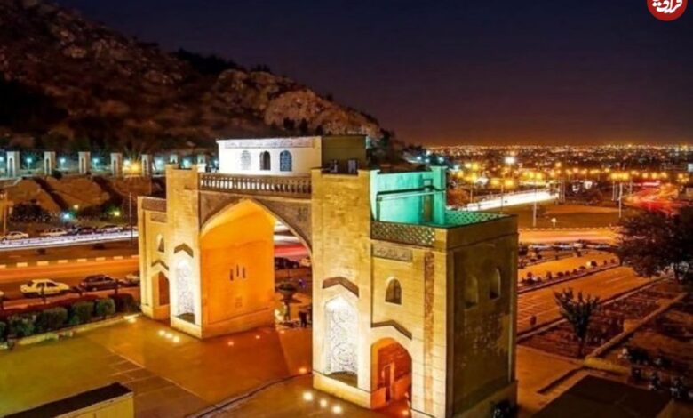عکس؛ سفر به تاریخ؛ منظرۀ «دروازه قرآن و شهر شیراز» بیش از یک قرن قبل
