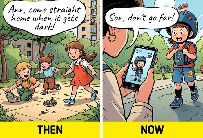 175531896080548-irannaz-com ایمنی در تربیت فرزند ، عکس هایی از تفاوت های بسیار جالب زمان قدیم با الان