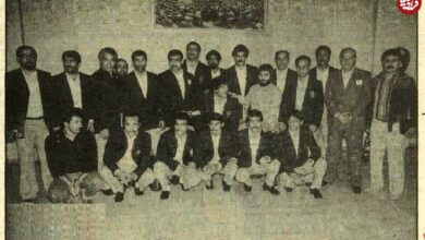 تصاویر؛ سفر در زمان؛ کشتی‌گیر ایرانی هنگام پخش سرود آمریکا از روی سکو پایین آمد