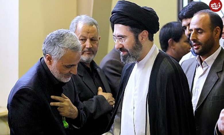 عکس؛ سفر به تاریخ؛ «سید مجتبی خامنه‌ای» و برادرش «سید مصطفی» در دفتر حزب‌الله لبنان