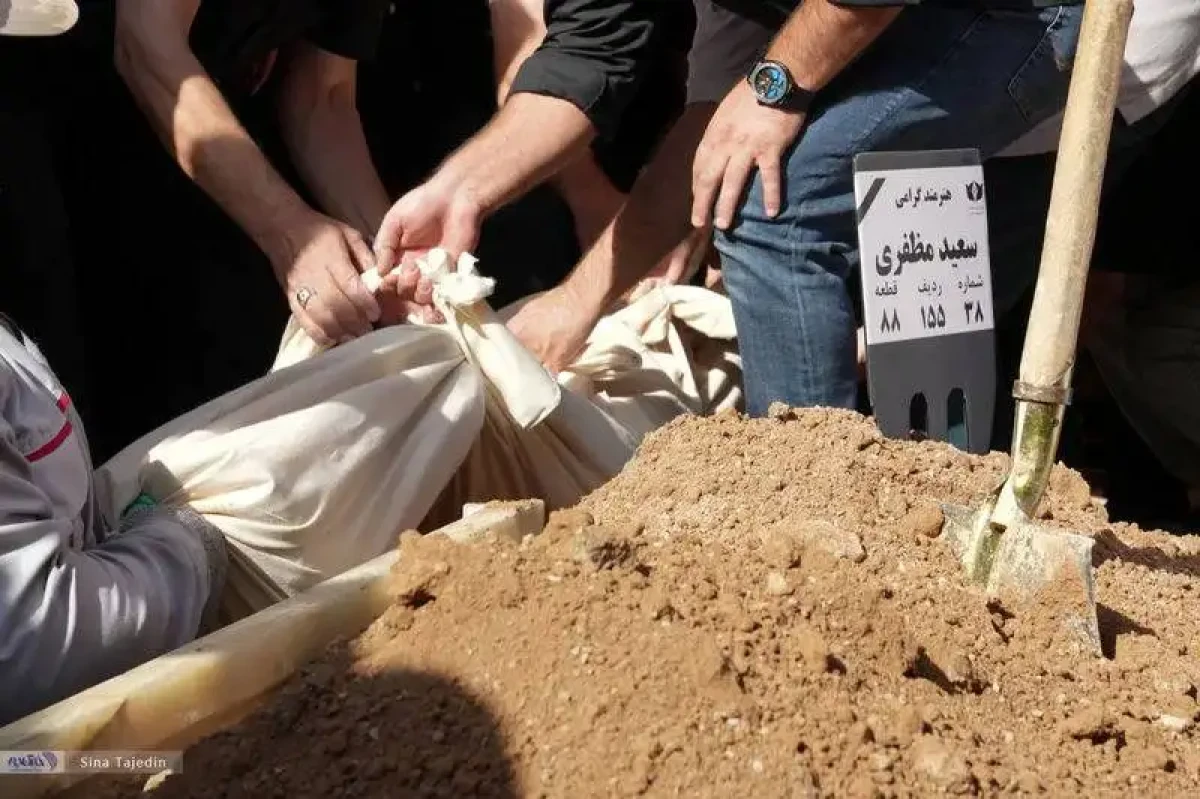 چهره ها در مراسم خاکسپاری زنده یاد سعید مظفری