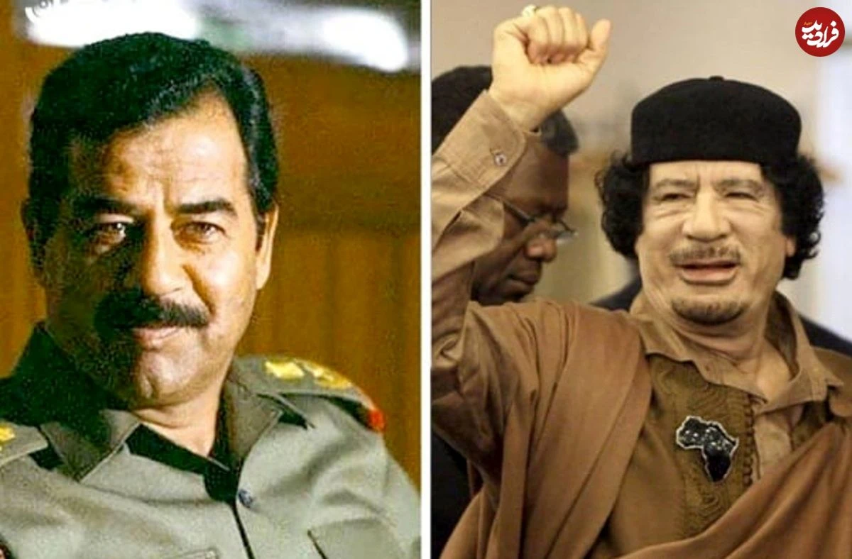 سفر زمان| در ؛ «سرهنگ قذافی» در حال خوش و بش با «صدام»؛ سال 1347 عکس| سفر در زمان؛ «سرهنگ قذافی» در حال خوش و بش با «صدام»؛ سال 1347