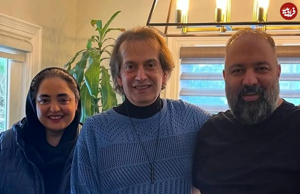 عکس| سفر زمان؛ چهرۀ «رامسین کبریتی» در 31 سالگی در کنار «محمد صادقی» در پشت‌صحنه «ولایت عشق»